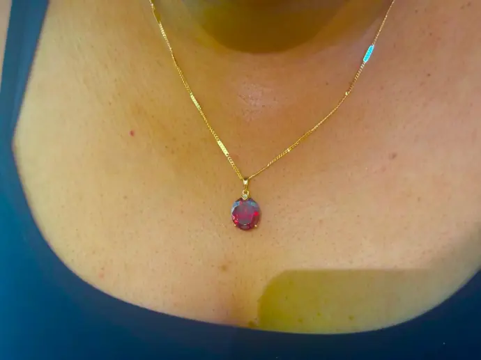 Gold Ruby Necklace